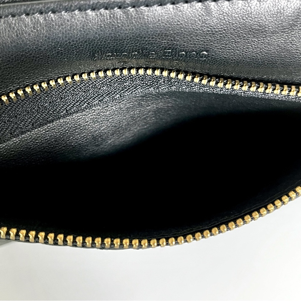 NATHALIE BLANC PARIS French Luxury Black Leather Crossbody Belt Bag New Parisian - Picture 12 of 16